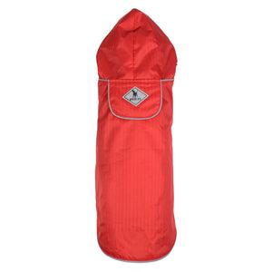 Seattle Slicker Dog Jacket Red/Navy Stripe