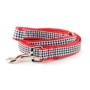Houndstooth Black And White Dog Leash