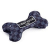 Black Checker Chewy Vuiton Bone Squeaker Dog Toy by Haute Diggity Dog