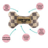 Checker Chewy Vuiton Bone Toy by Haute Diggity Dog