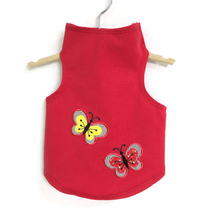 Butterflies Are Free Tank for Dogs Red