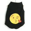 Large Blow A Kiss Emoji Tank for Dogs Black