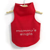 Red Mommy's Single Studs Tank for Dogs