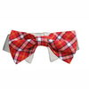 Red Checker Dog Shirt Collar and Bow Tie