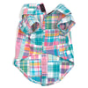 Multi Patch Madras Shirt for Dogs - Turquoise