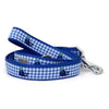 Gingham Whales Dog Lead
