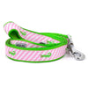 Pink Stripe Alligator Dog Leash