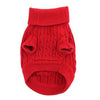 Combed Cotton Cable Knit Dog Sweater Fiery Red