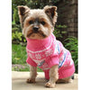 Combed Cotton Snowflake Hearts Dog Sweater Pink