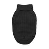 Combed Cotton Cable Knit Dog Sweater Black