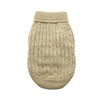 Combed Cotton Cable Knit Dog Sweater Oatmeal