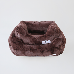 Chocolate Brown Luxe Dog Bed
