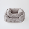 Taupe Luxe Dog Bed
