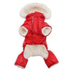 Red Ruffin It Dog Snowsuit