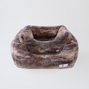 Red Fox Animal Print Luxe Dog Bed